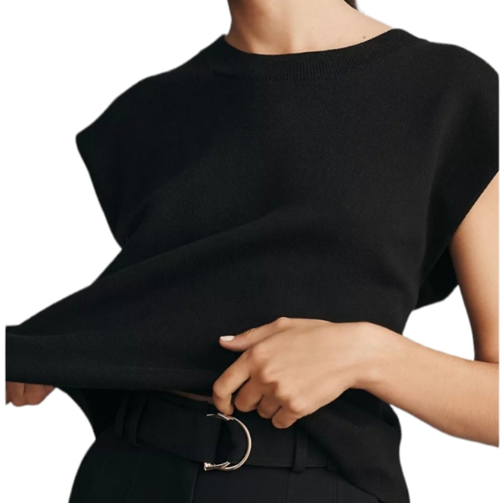 Maeve Black Crew Neck Sweater
